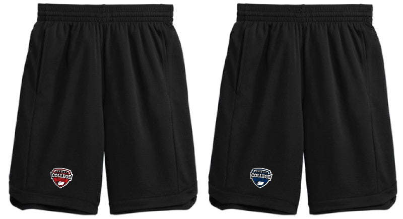 College store football shorts